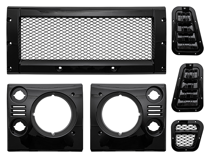 Bearmach Face Lift Kit   Gloss Black Mesh
